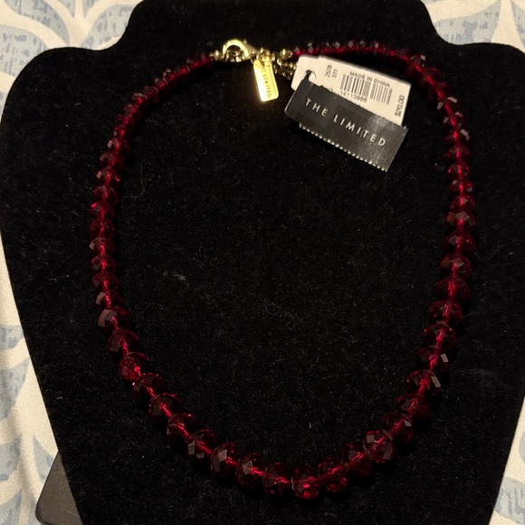 The Limited Deep Red Crystal Necklace - Picture 3 of 5